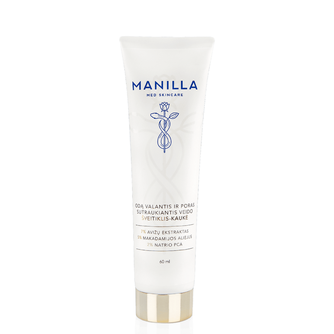 Odą valantis ir poras sutraukiantis veido šveitiklis-kaukė