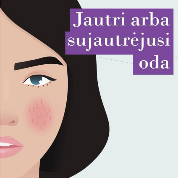 Jautri arba sujautrėjusi oda